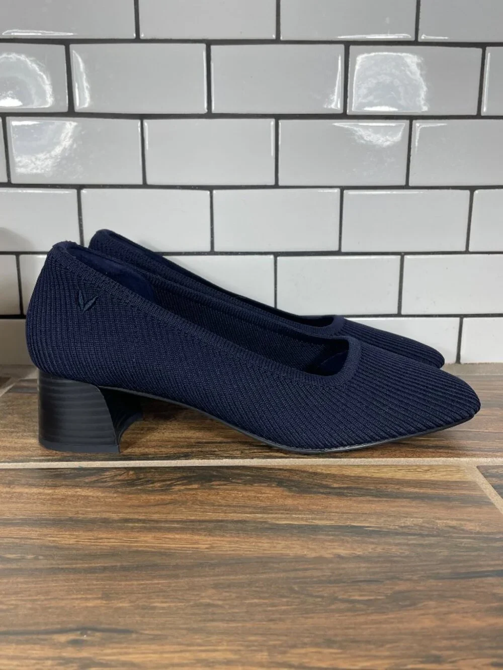 Vivaia Melody Pro Shoes Womens Size EU 40 Blue Square Toe Slip On Pumps Heels